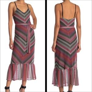 Rachel Roy Finn‎ Chevron Striped Ruffle Dress Size 3X NWT